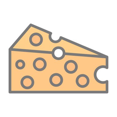 Peynir simgesinin vektör illüstrasyonu  