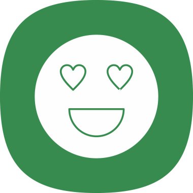 aşk emojisi simgesi, vektör illüstrasyonu