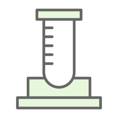 düz Test Tüpü simgesi, vektör illüstrasyonu