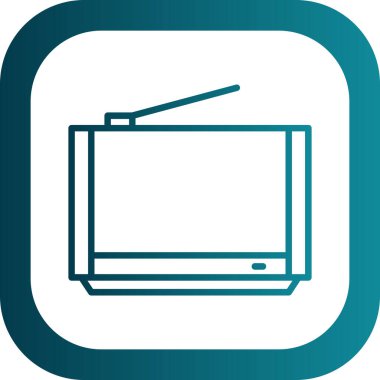 TV simgesi, basit vektör illüstrasyon tasarımı