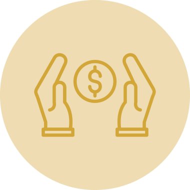 dolar işareti simgesi tutan el