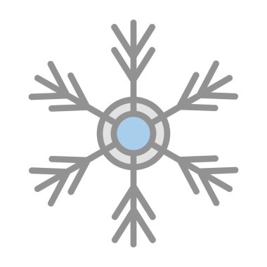 Kar tanesi simgesi, basit vektör çizim 