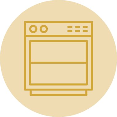 Fırın. Web simgesi basit illüstrasyon