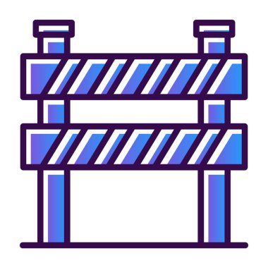 bariyer simgesi basit illüstrasyon