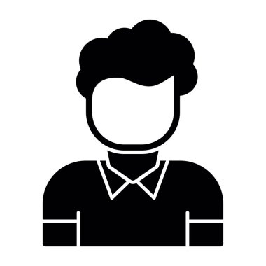 adam düz simge vektör çizim 