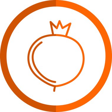 Nar meyve simgesinin vektör illüstrasyonu