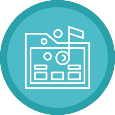 Müzik klasörü. Web simgesi basit illüstrasyon