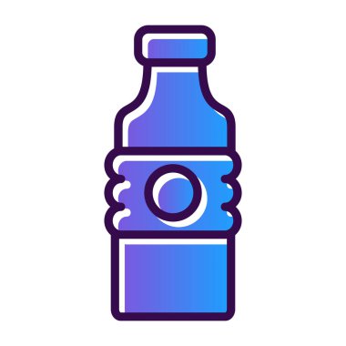 Su şişesi ikonu. özet çizimi 