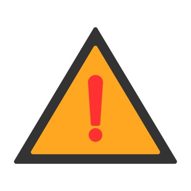 warning sign. web icon simple illustration