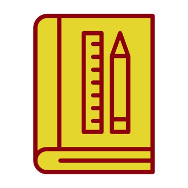 Kitap simgesi, vektör illüstrasyonu basit tasarım