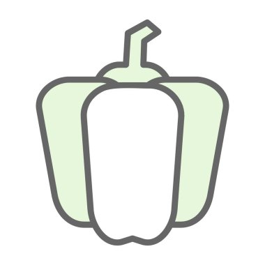 çan biberi simgesi, vektör illüstrasyonu