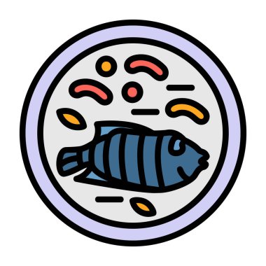 Yemek. Web simgesi basit illüstrasyon