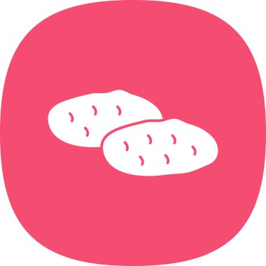 Patates. Web simgesi basit illüstrasyon 