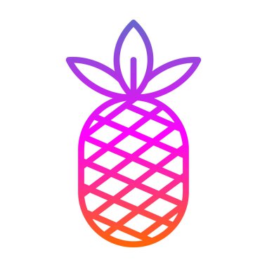 Ananas. Web simgesi basit illüstrasyon 