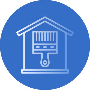 Boya fırçası simgesinin vektör illüstrasyonu