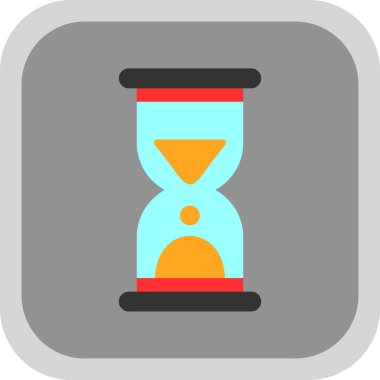 Kum saati. Basit web simgesi tasarımı. Vektör illüstrasyonu 