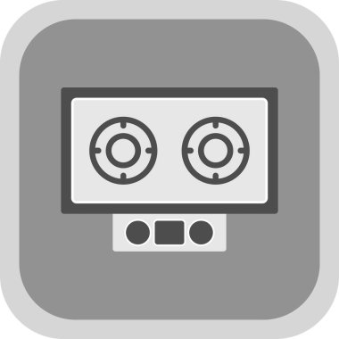 kaset simgesi, vektör illüstrasyonu