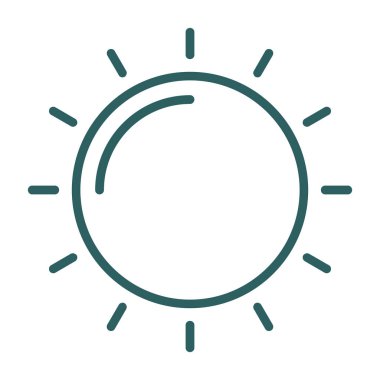 Güneş Simgesi Vektör illüstrasyonu 