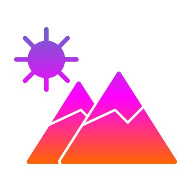 dağ ikonu vektör illüstrasyonu