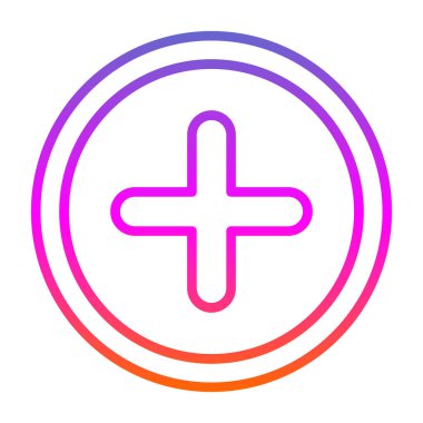 Artı işaret simgesi, vektör illüstrasyonu