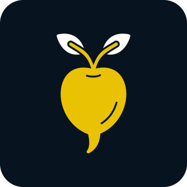 turp düz simgesi, vektör, illüstrasyon