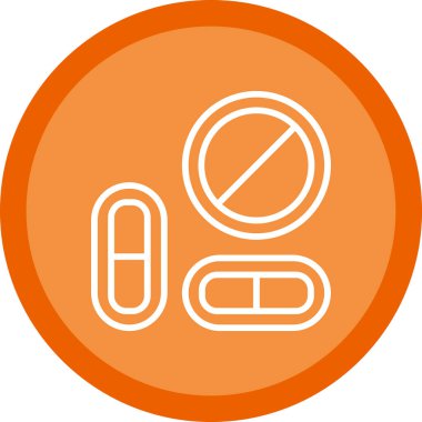 hap web simgesi, basit vektör illüstrasyonu