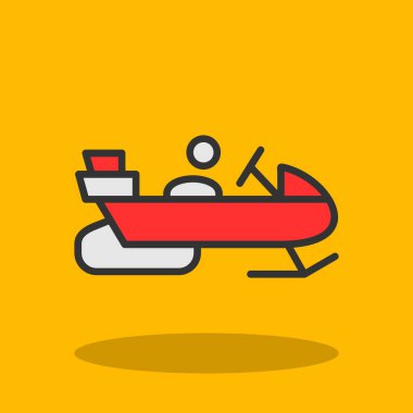 Kar mobil düz simge, vektör illüstrasyon basit tasarım