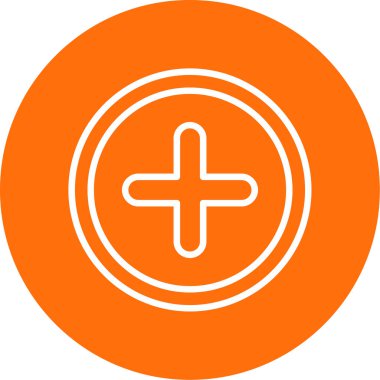 Artı işaret simgesi, vektör illüstrasyonu