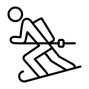 kayak simgesi vektörü web ve mobil uygulama tasarımınız için beyaz arkaplanda izole edildi, kayak logosu kavramı