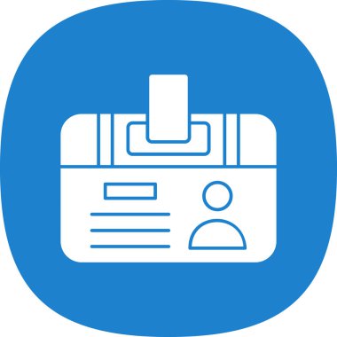 Kimlik kartı web simgesi, vektör illüstrasyonu 