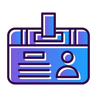 Kimlik kartı web simgesi, vektör illüstrasyonu 