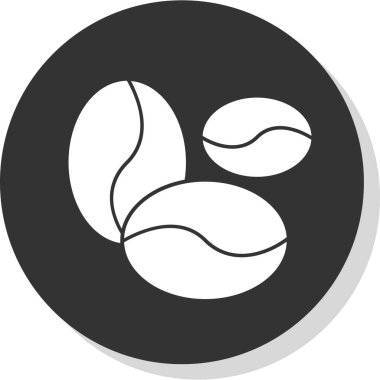 Kahve çekirdeği simgesinin vektör çizimi                        