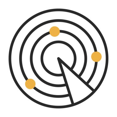 Radar modern simgesinin vektör illüstrasyonu              