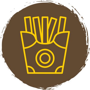 Patates kızartması. Web basit illüstrasyonu