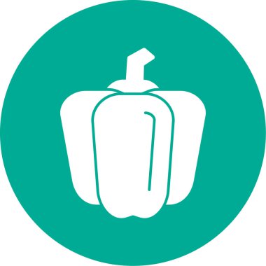 çan biberi simgesi, vektör illüstrasyonu