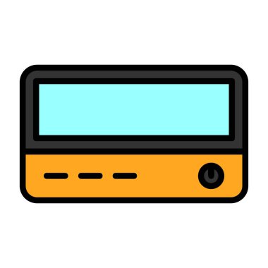 Modern b 'nin vektör illüstrasyonu müzik çalıcısının simgesinden yoksundur