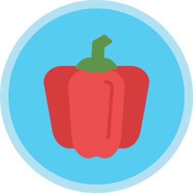 çan biberi simgesi, vektör illüstrasyonu