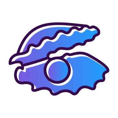 İstiridye. Web simgesi basit illüstrasyon