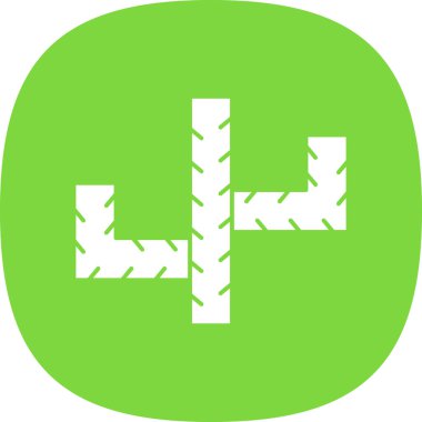 Kaktüs simgesi web ve mobil uygulama tasarımınız için beyaz arkaplanda izole edildi 