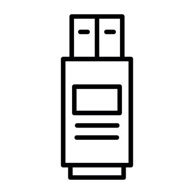 USB web simgesi, vektör çizim 