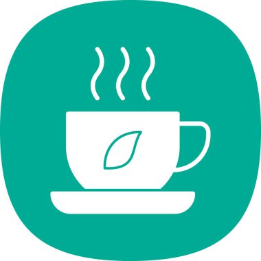 kahve fincanı simgesi, vektör illüstrasyonu 