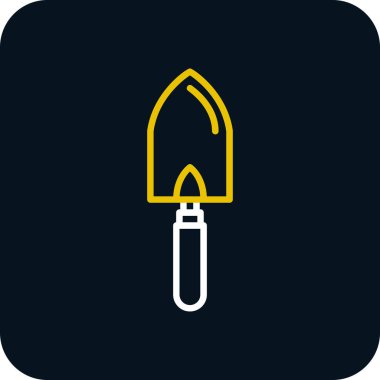 Trowel düz simgesi, vektör illüstrasyonu