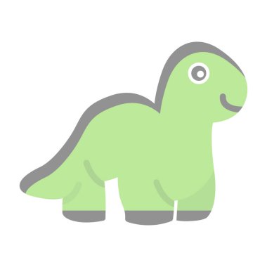 Şirin dinozor, illüstrasyon, beyaz arkaplanda vektör