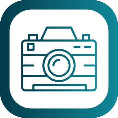 Fotoğraf makinası. Web simgesi basit illüstrasyon