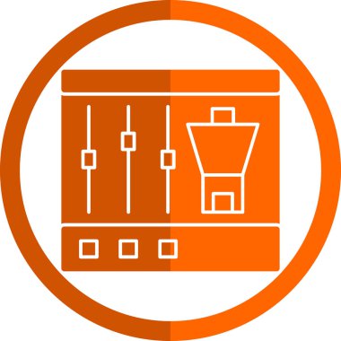 Ses denetimi web simgesi, vektör illüstrasyonu. 