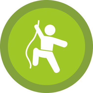 Erkek tırmanıcı simgesi vektör illüstrasyonu