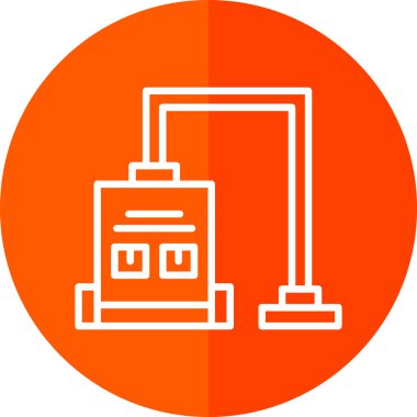 Elektrikli süpürge simge vektör çizim              