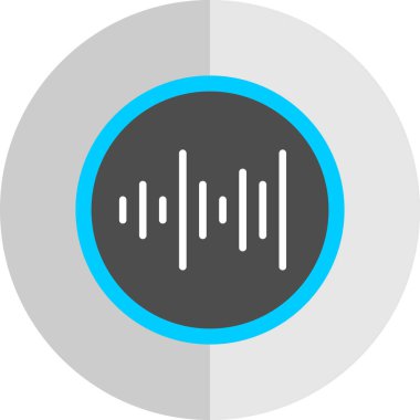 ses düz simgesi, vektör çizim