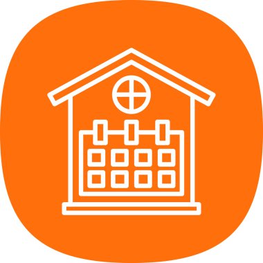 Kiliseye. Web simgesi basit illüstrasyon