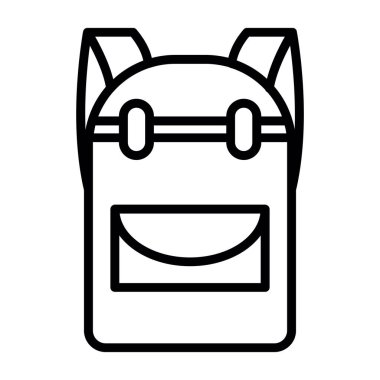 sırt çantası web simge vektör çizim